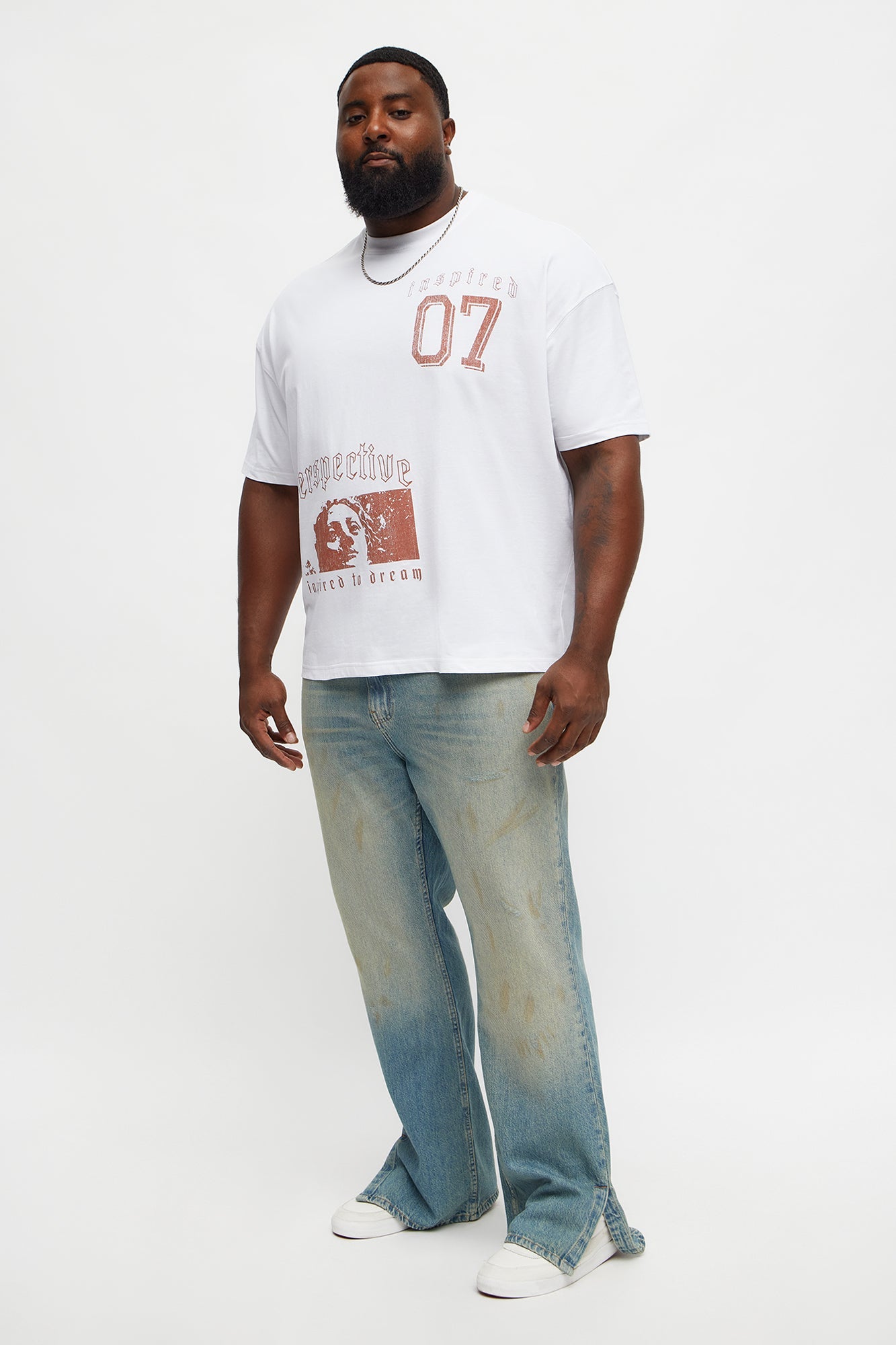 Stacked Slim Flare Stare Slit Jean - Vintage Blue Wash