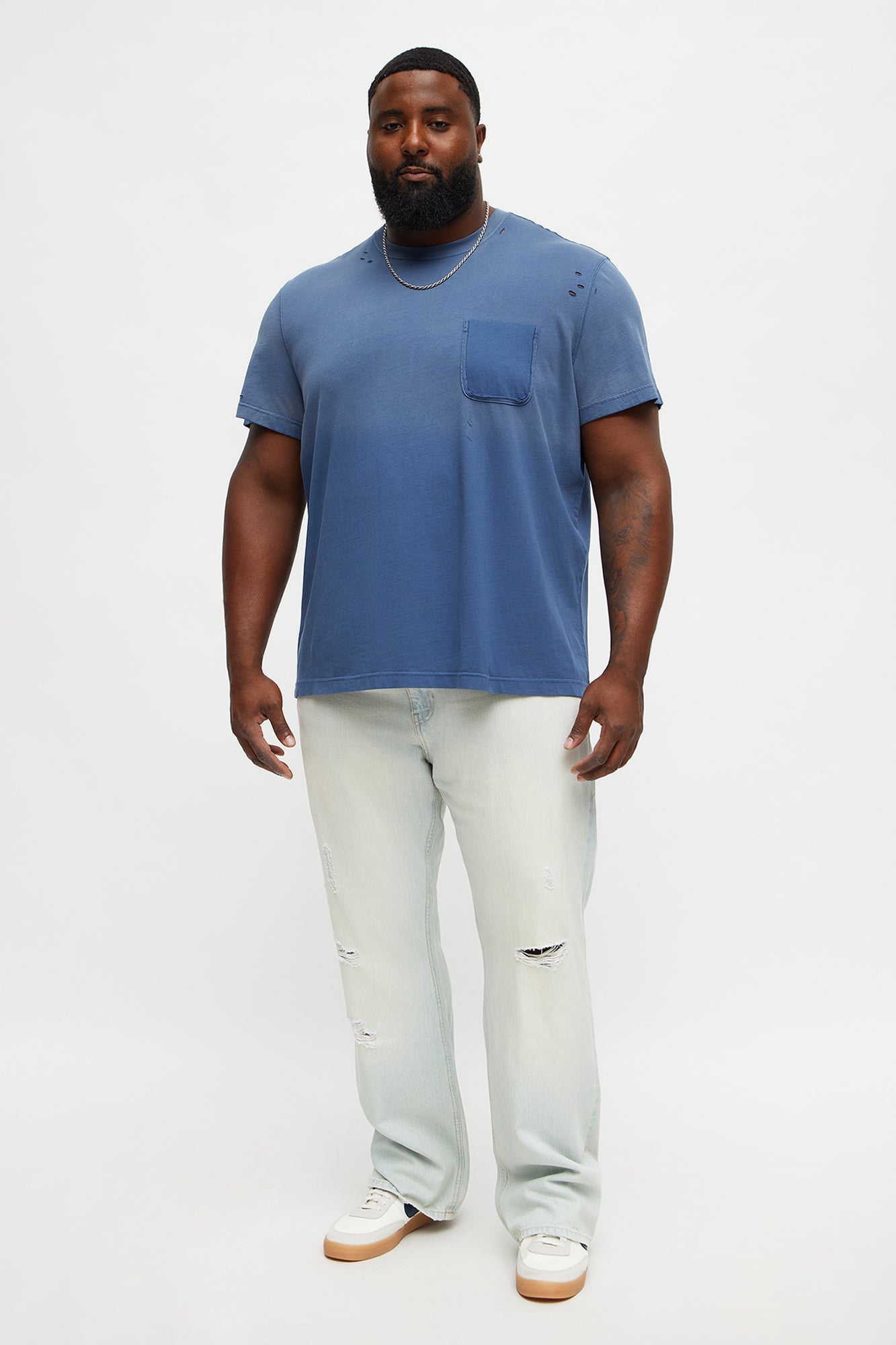 Boyle Faded Crew Tee - Blue