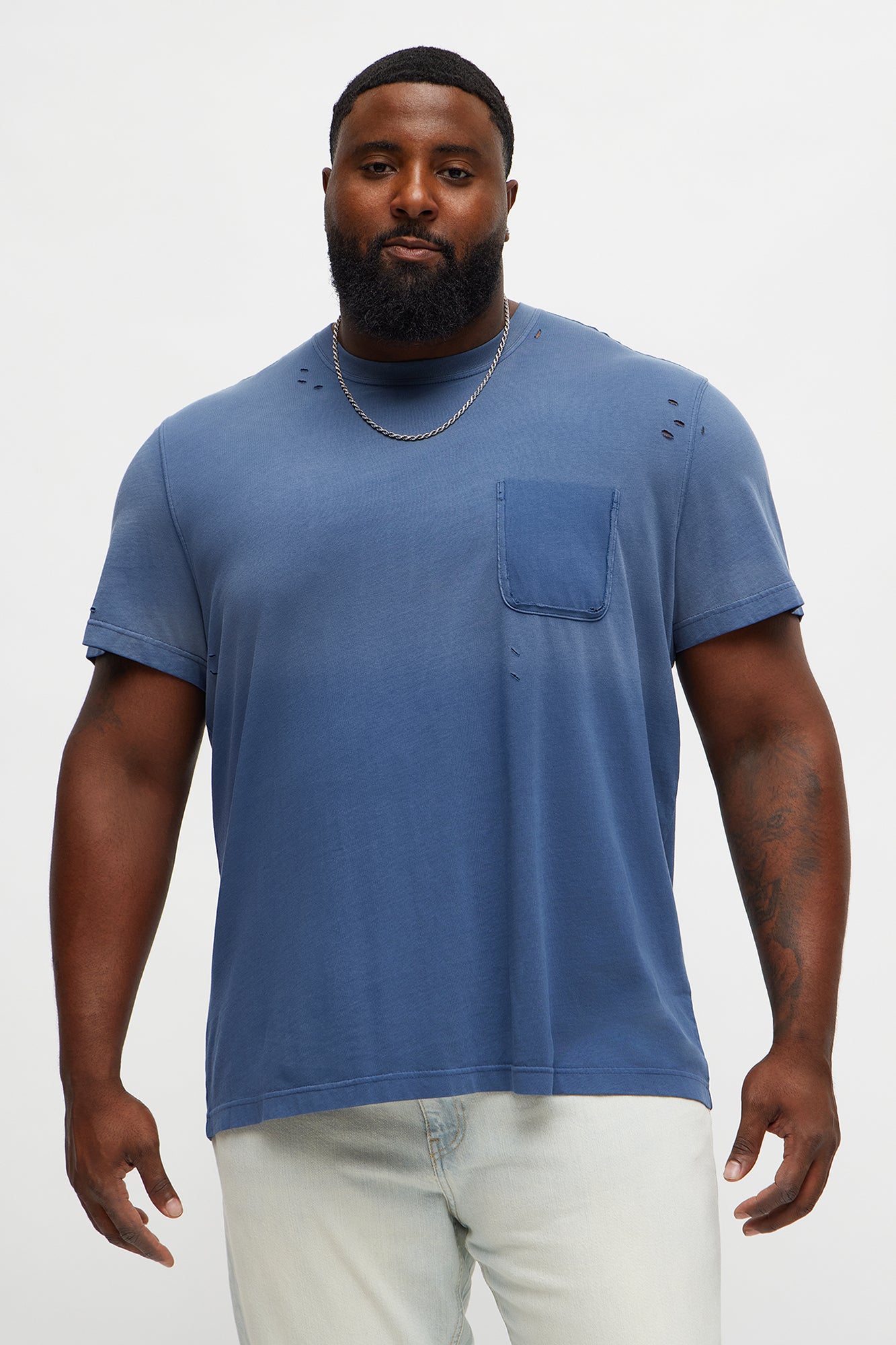 Boyle Faded Crew Tee - Blue