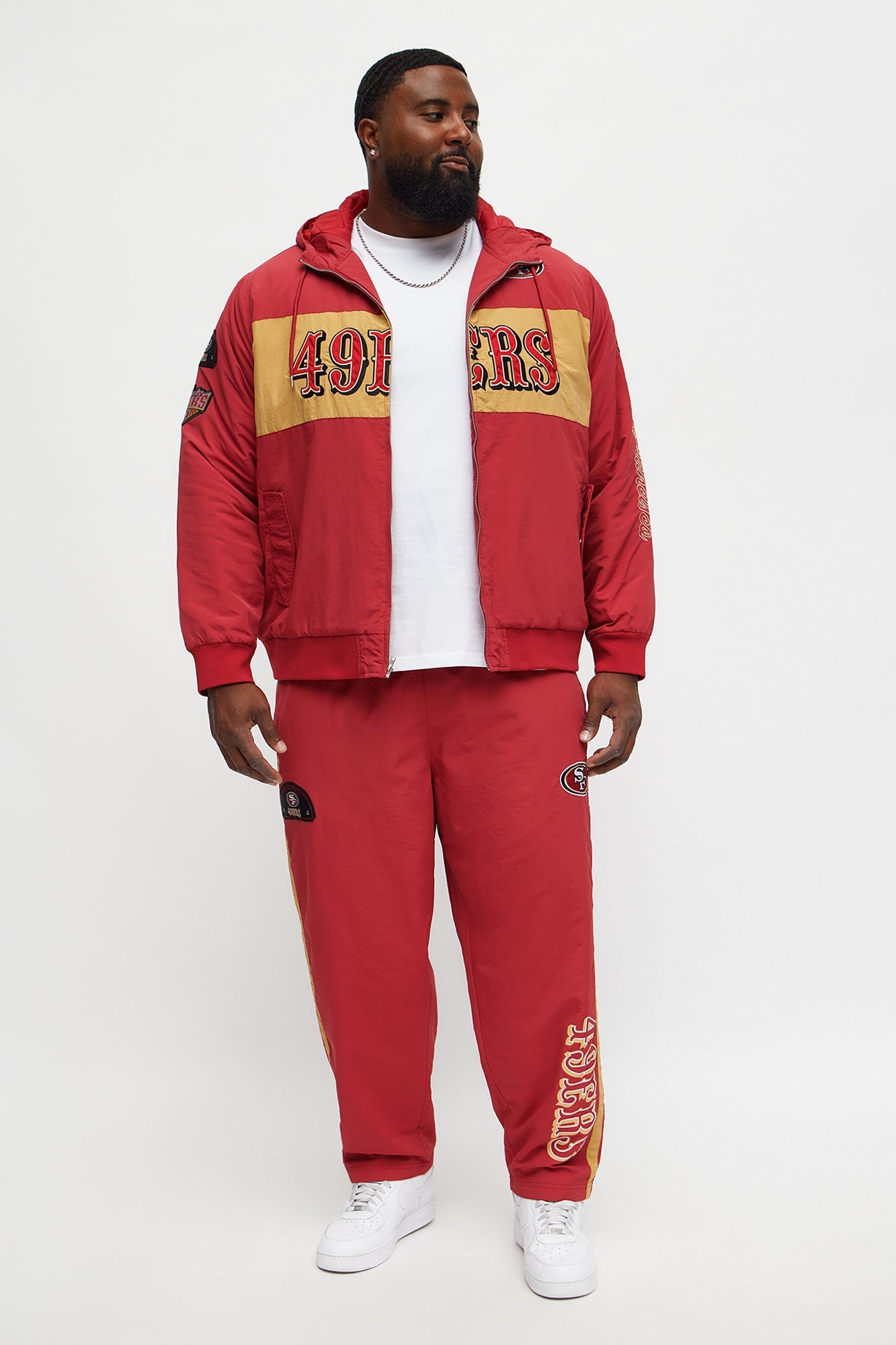 San Francisco 49ers Carbon Windbreaker Jacket - Red/combo