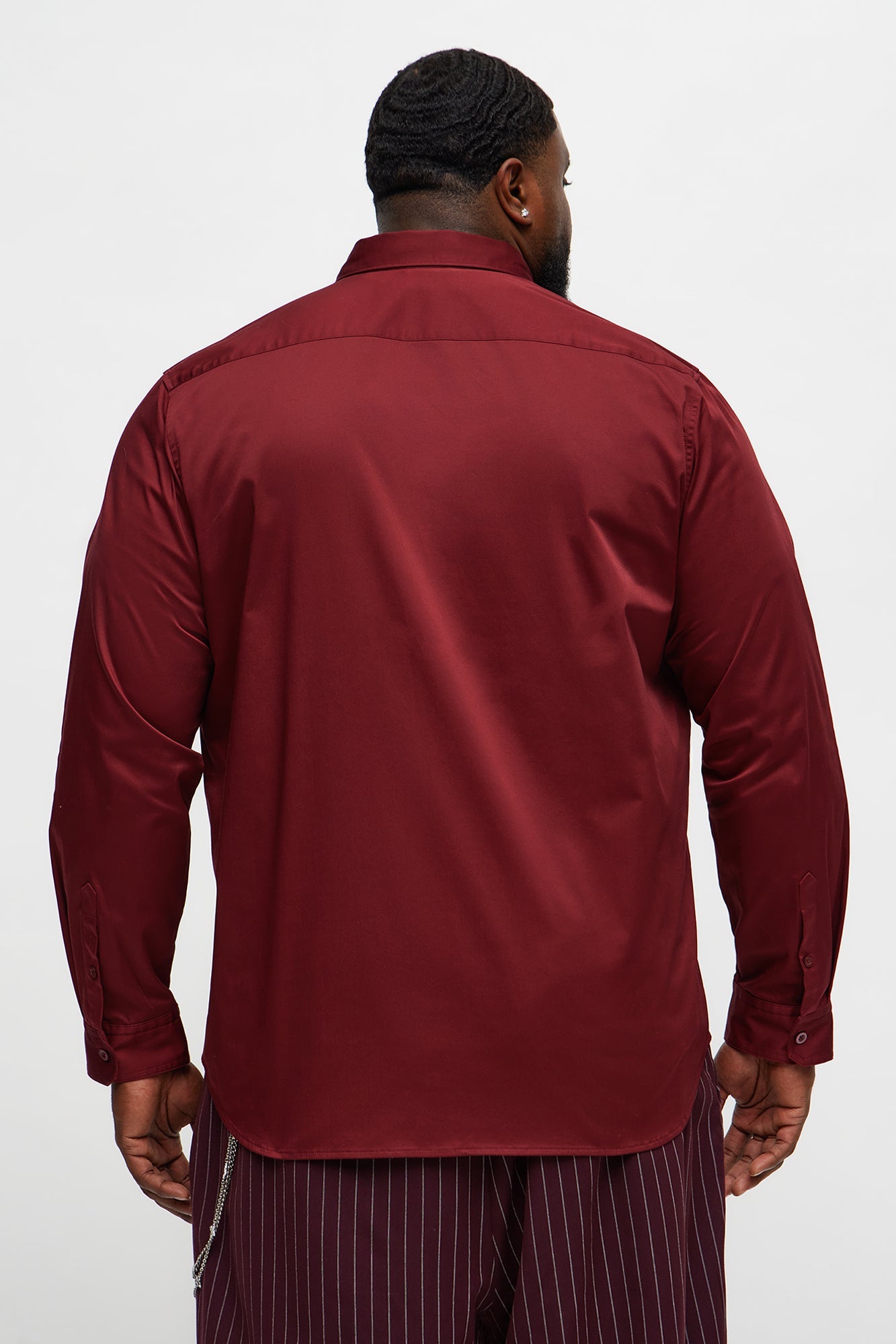 Luxe Stretch Dress Shirt - Burgundy