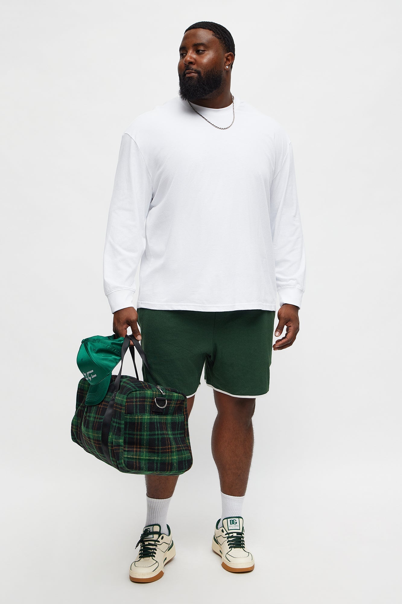 Retro Color Blocked Casual Short - Green/combo