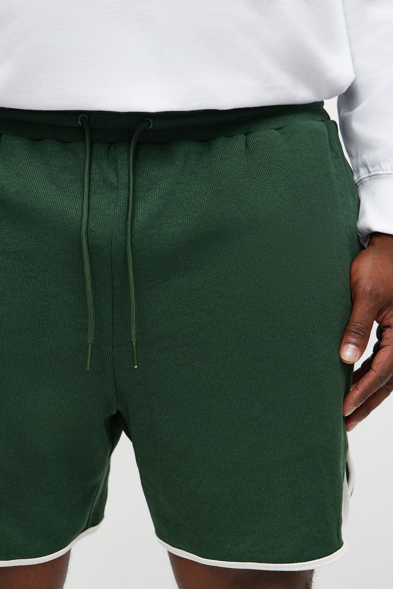 Retro Color Blocked Casual Short - Green/combo