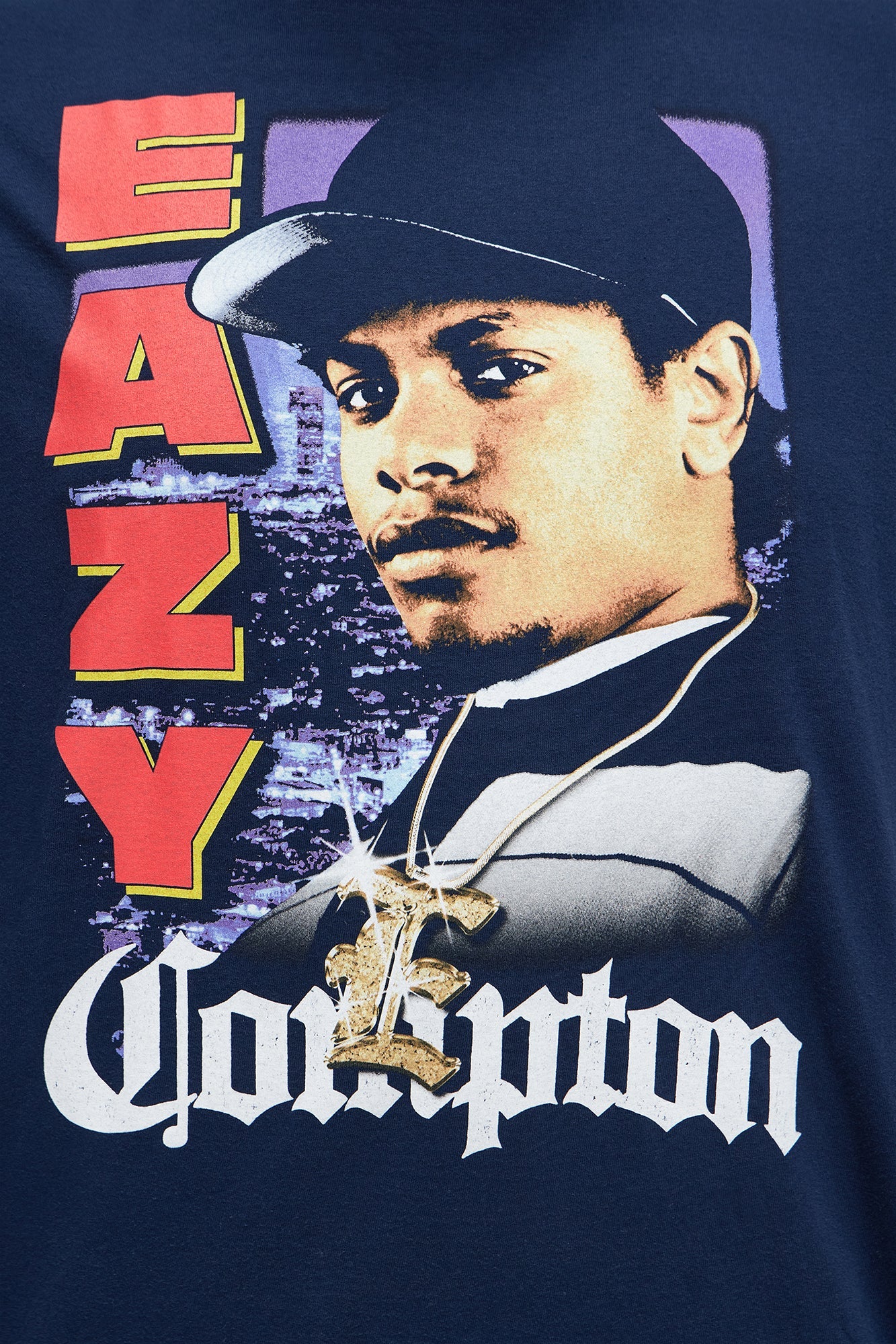 Eazy E Compton Boxy Short Sleeve Tee - Navy