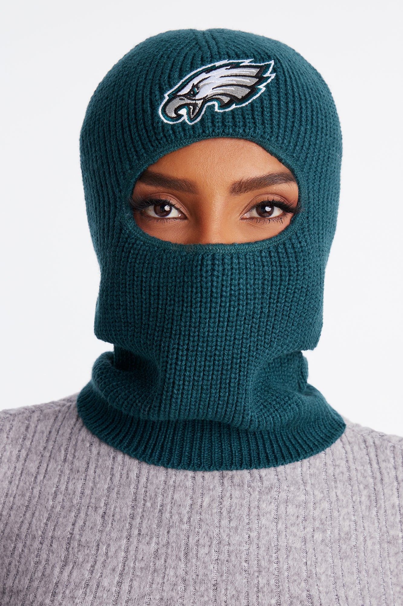 NFL Eagles Cold Weather 2 Piece Hat And Glove Set - Green/combo