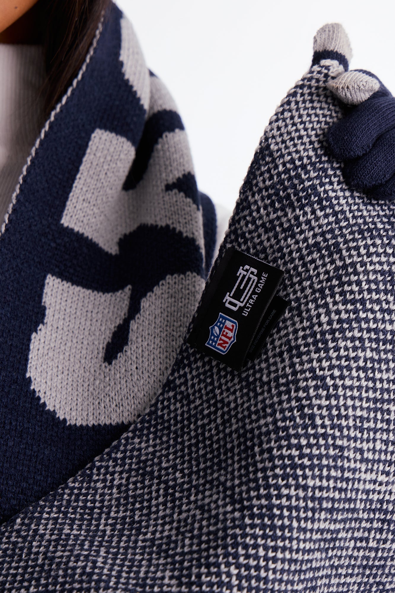 NFL Cowboys Cold Weather 3 Piece Hat Glove And Scarf Set - Navy/combo