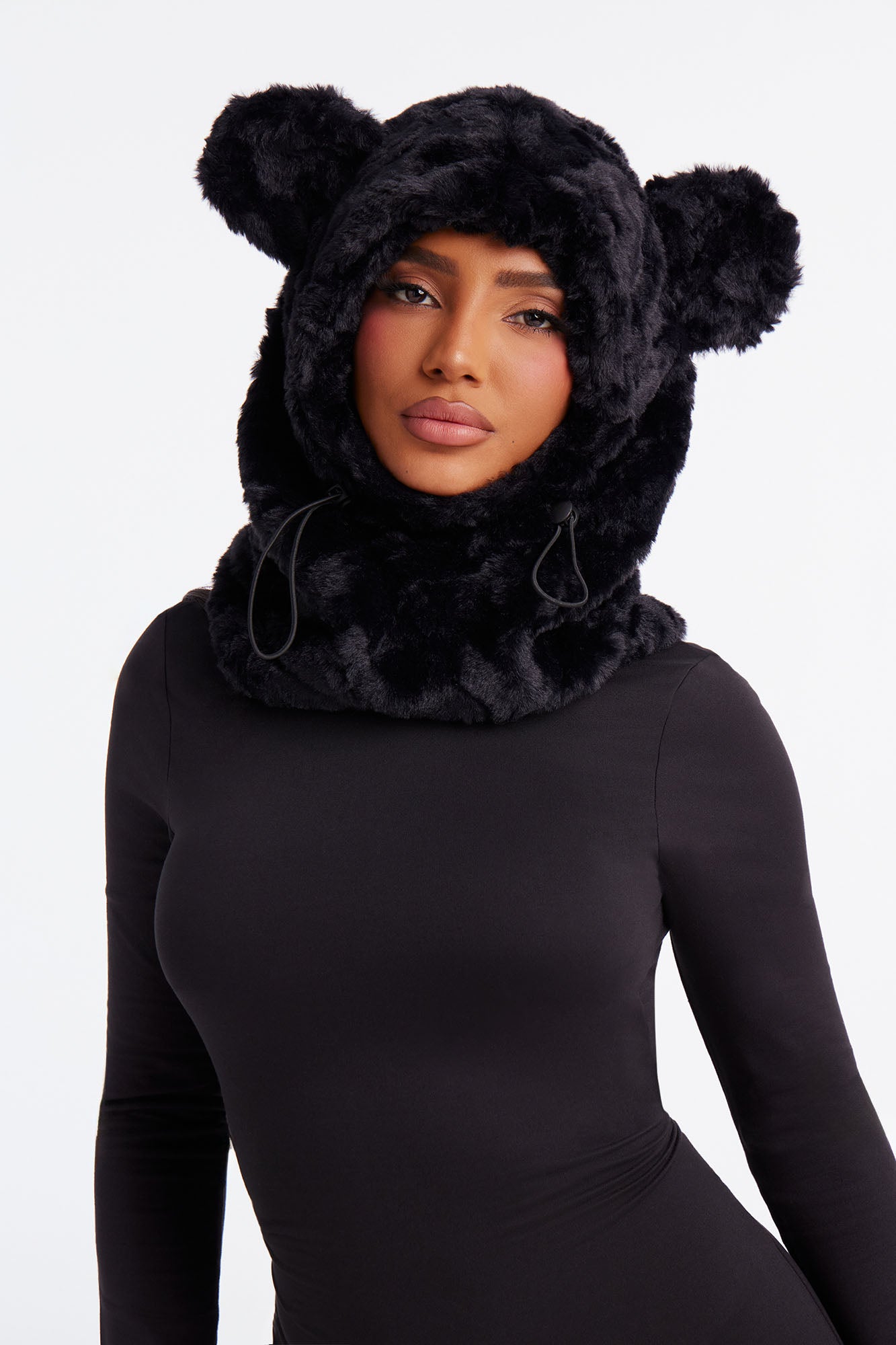 Grizzly Mountain Faux Fur Balaclava - Black