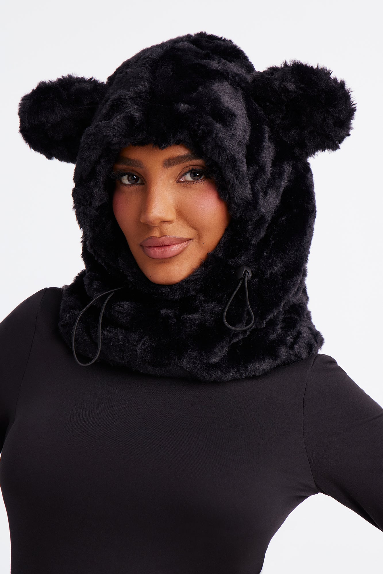 Grizzly Mountain Faux Fur Balaclava - Black
