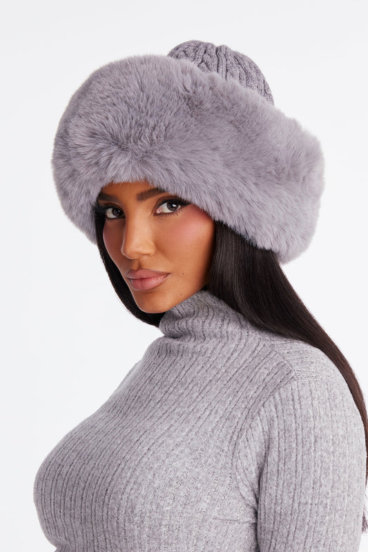 Snowflake Kisses Beanie - Grey
