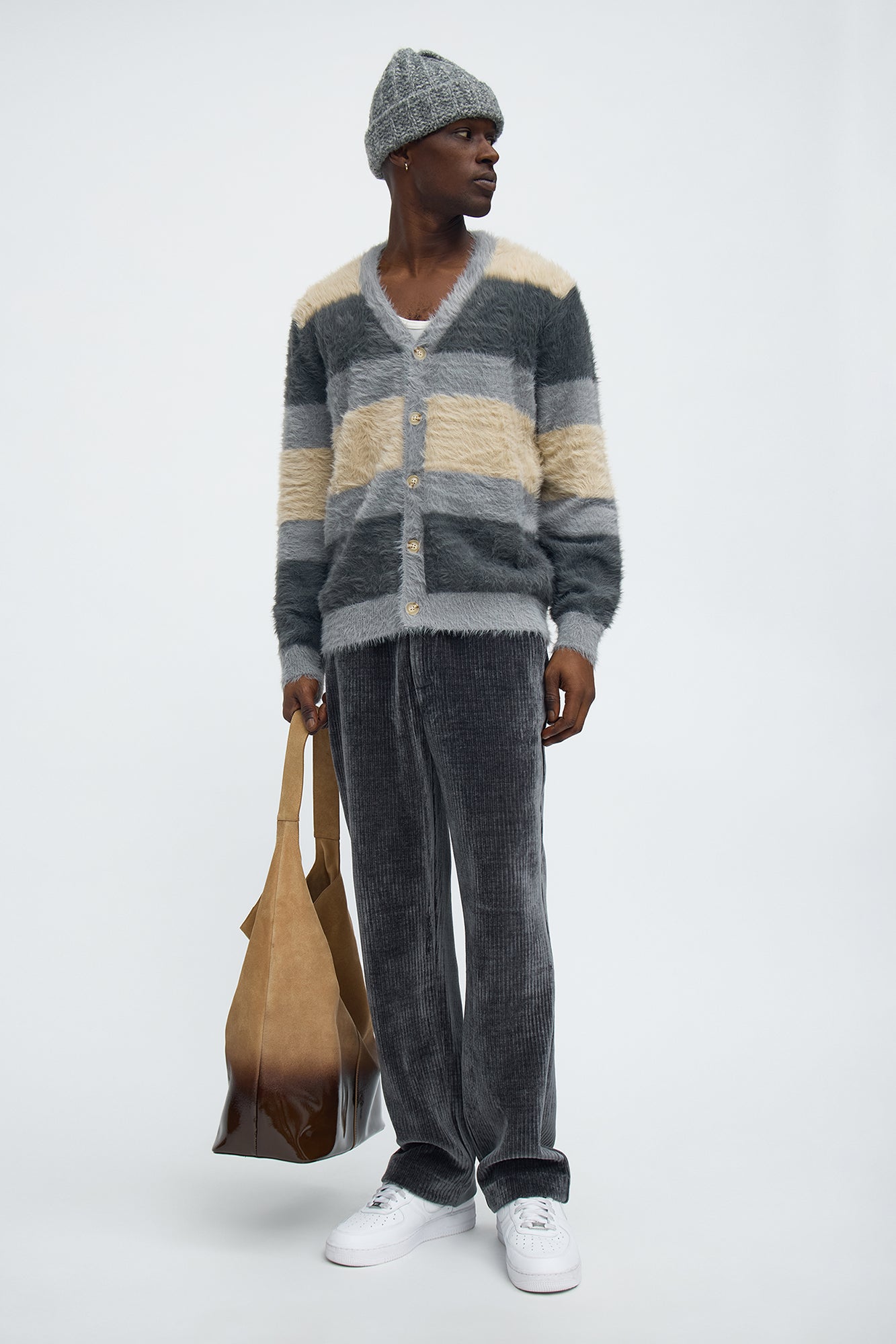 Straight Ashwood Cord Pant - Grey