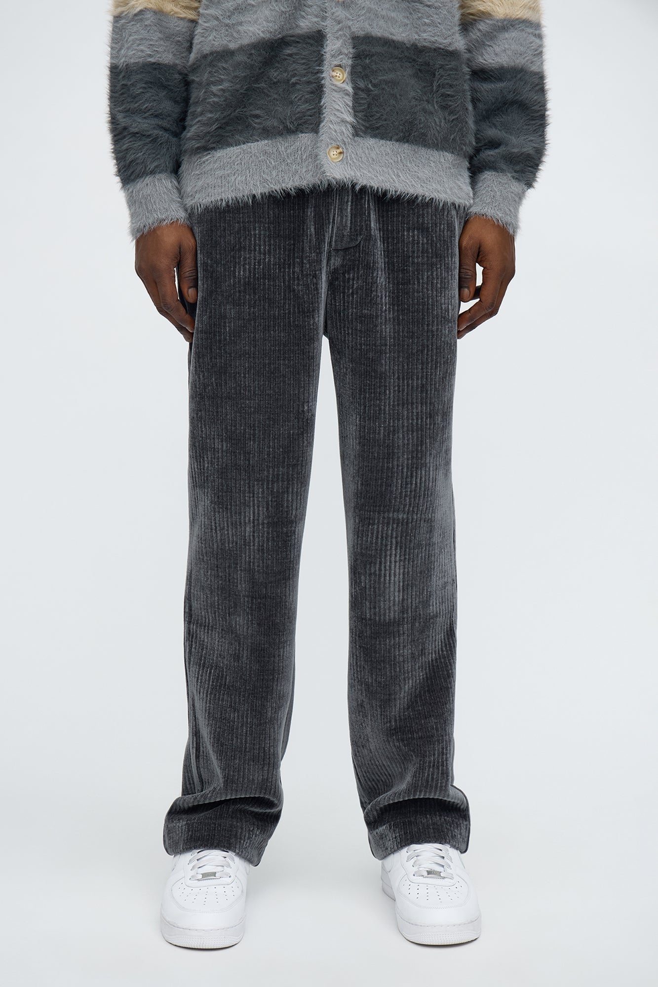 Straight Ashwood Cord Pant - Grey