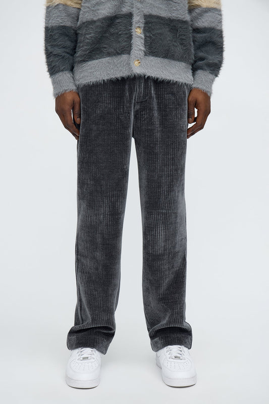Straight Ashwood Cord Pant - Grey