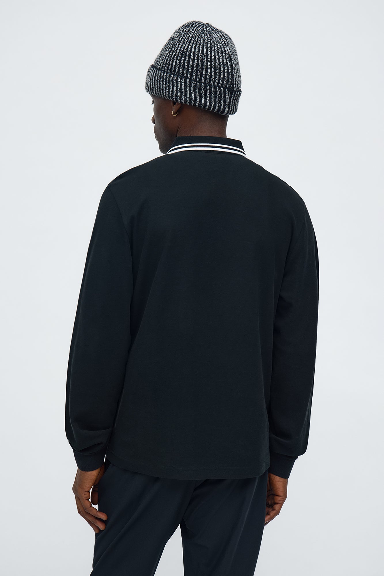 Wilson Long Sleeve Polo - Black