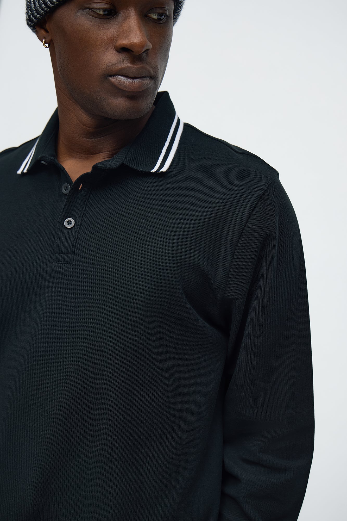 Wilson Long Sleeve Polo - Black