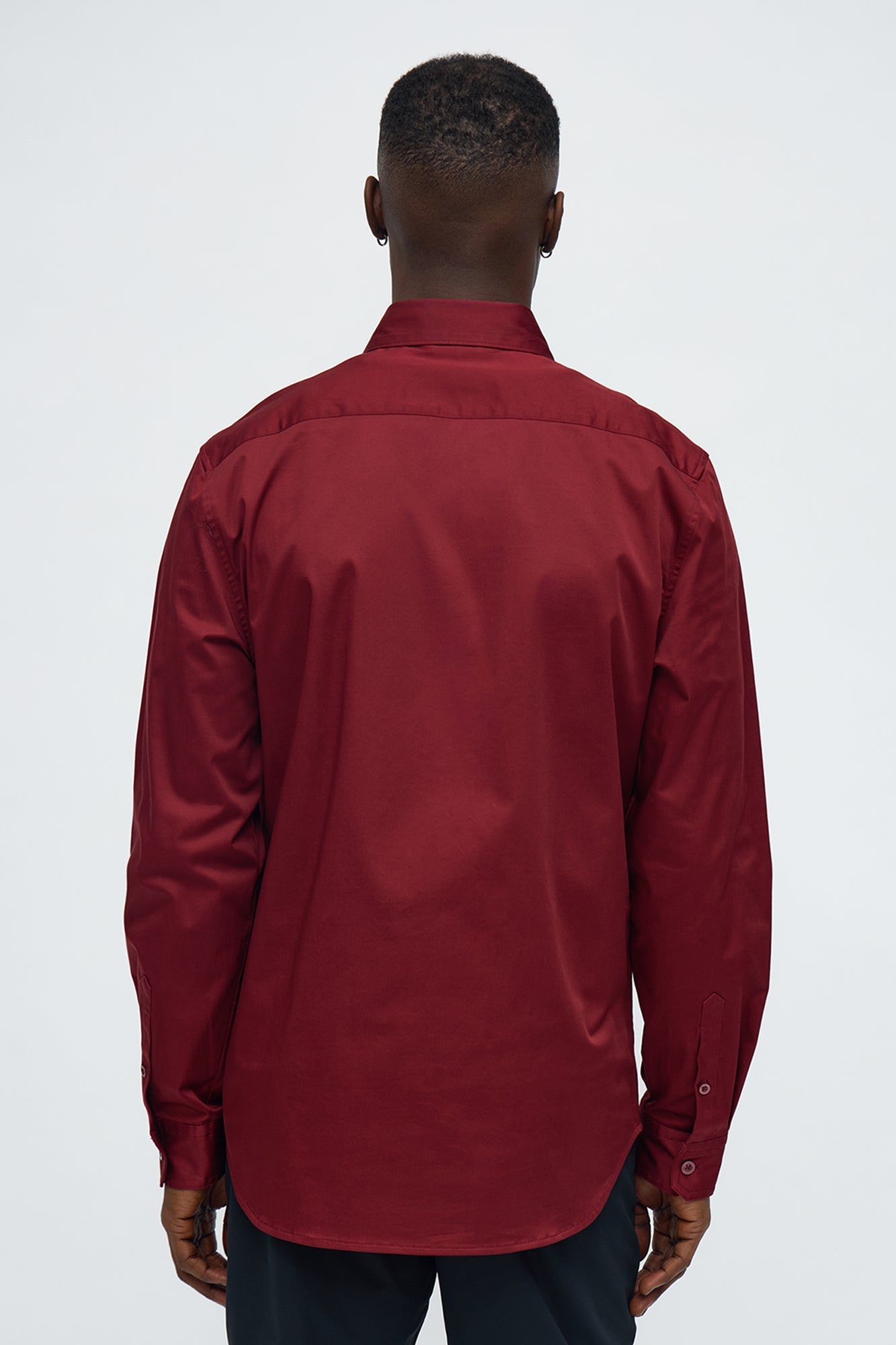 Luxe Stretch Dress Shirt - Burgundy