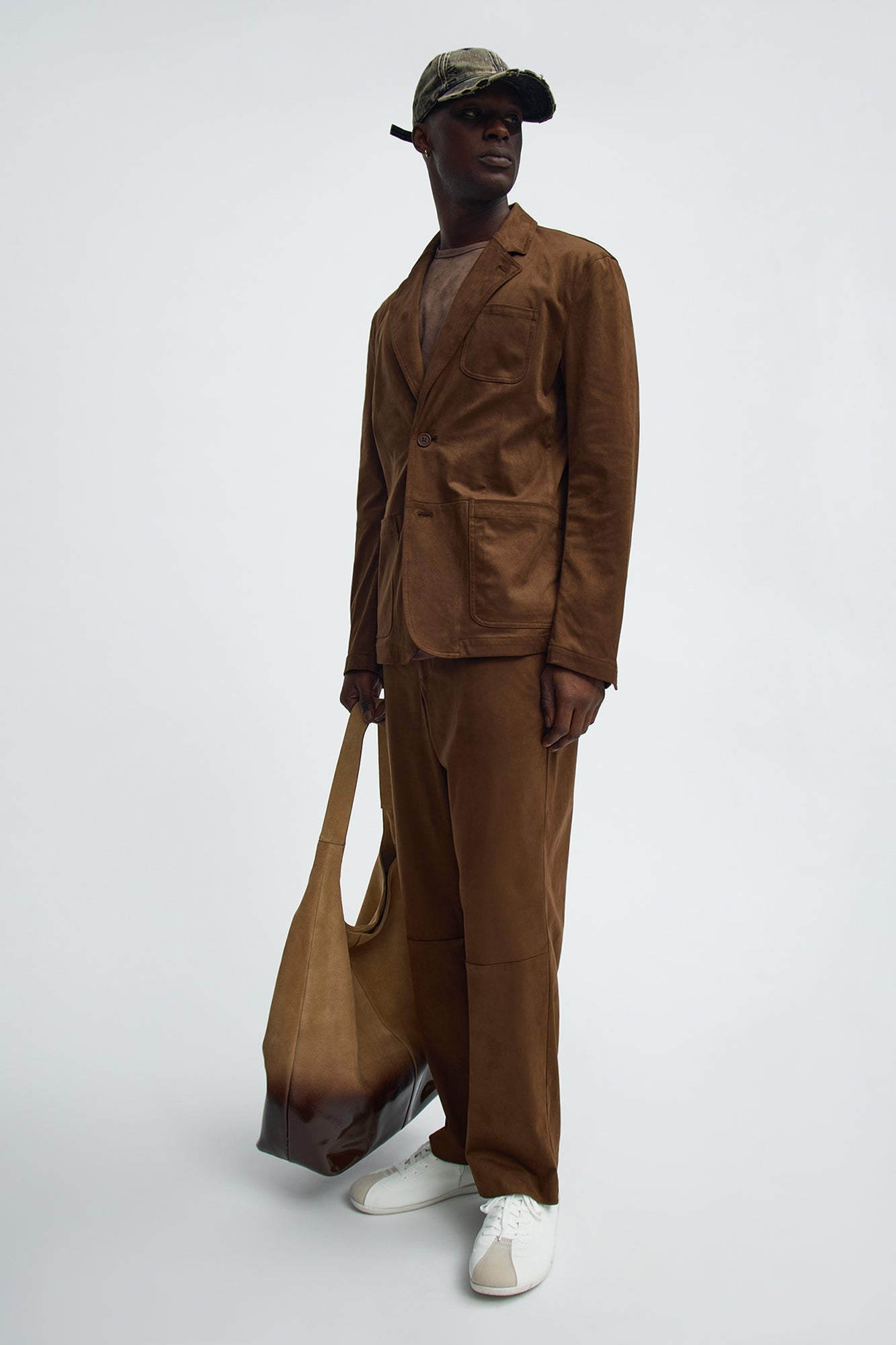 Straight Old Money Suede Trouser - Brown