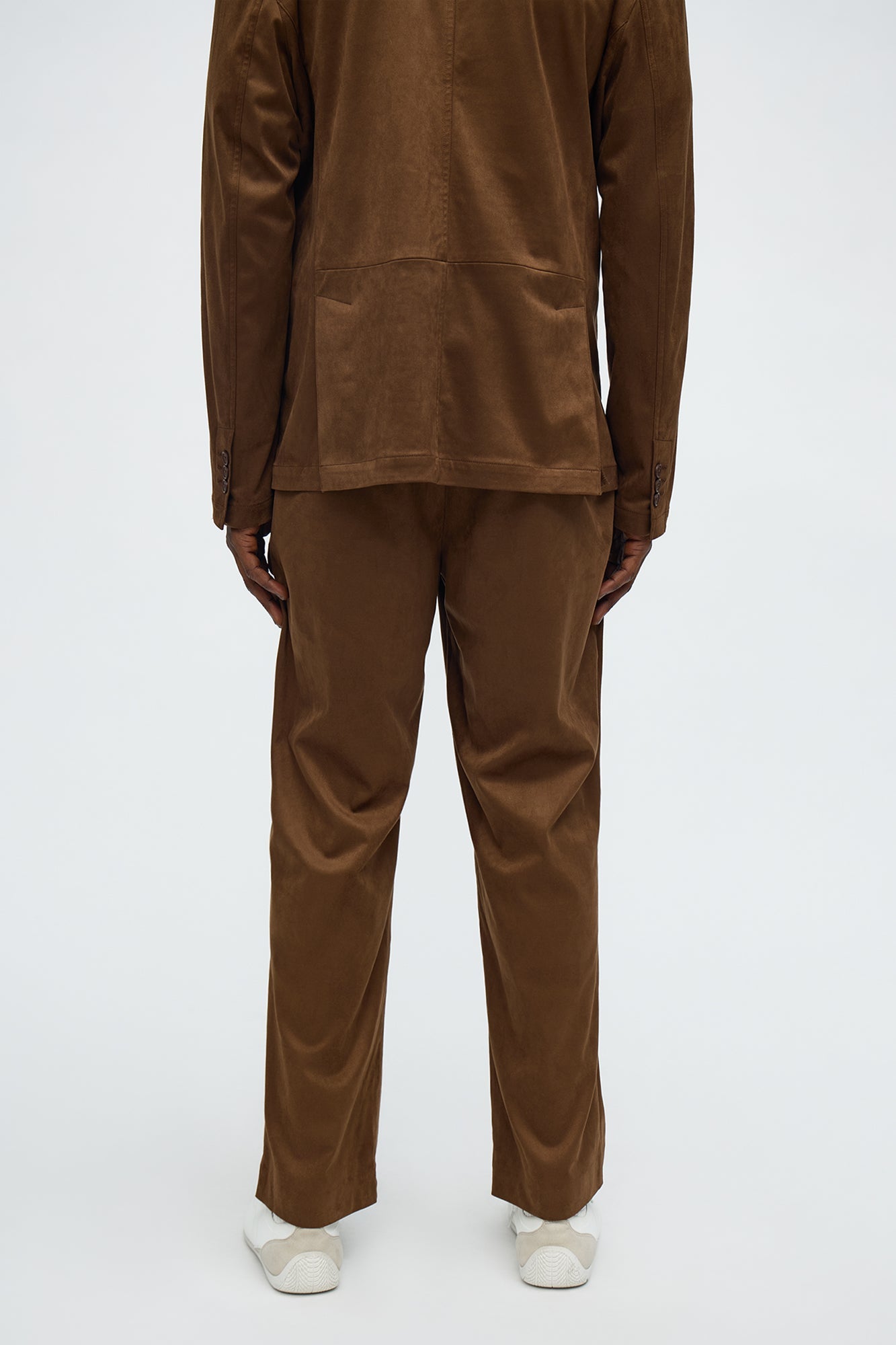 Straight Old Money Suede Trouser - Brown