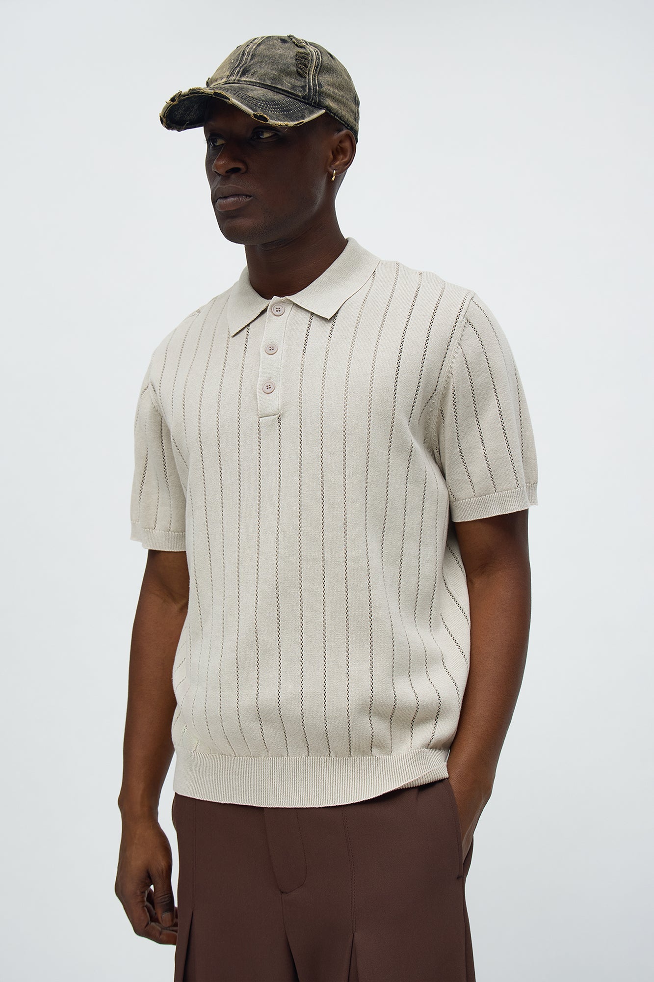 Meru Washed Polo - Tan