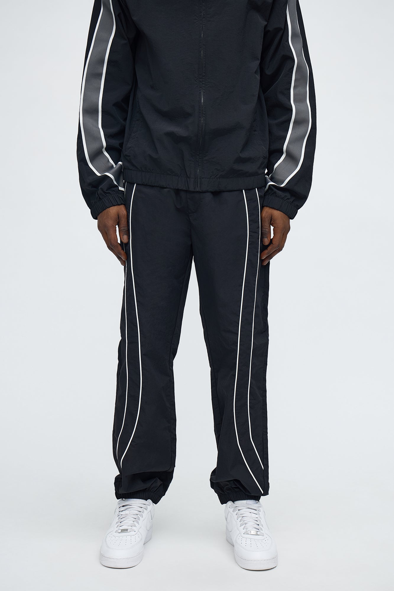 Slim Wave Track Pant - Black