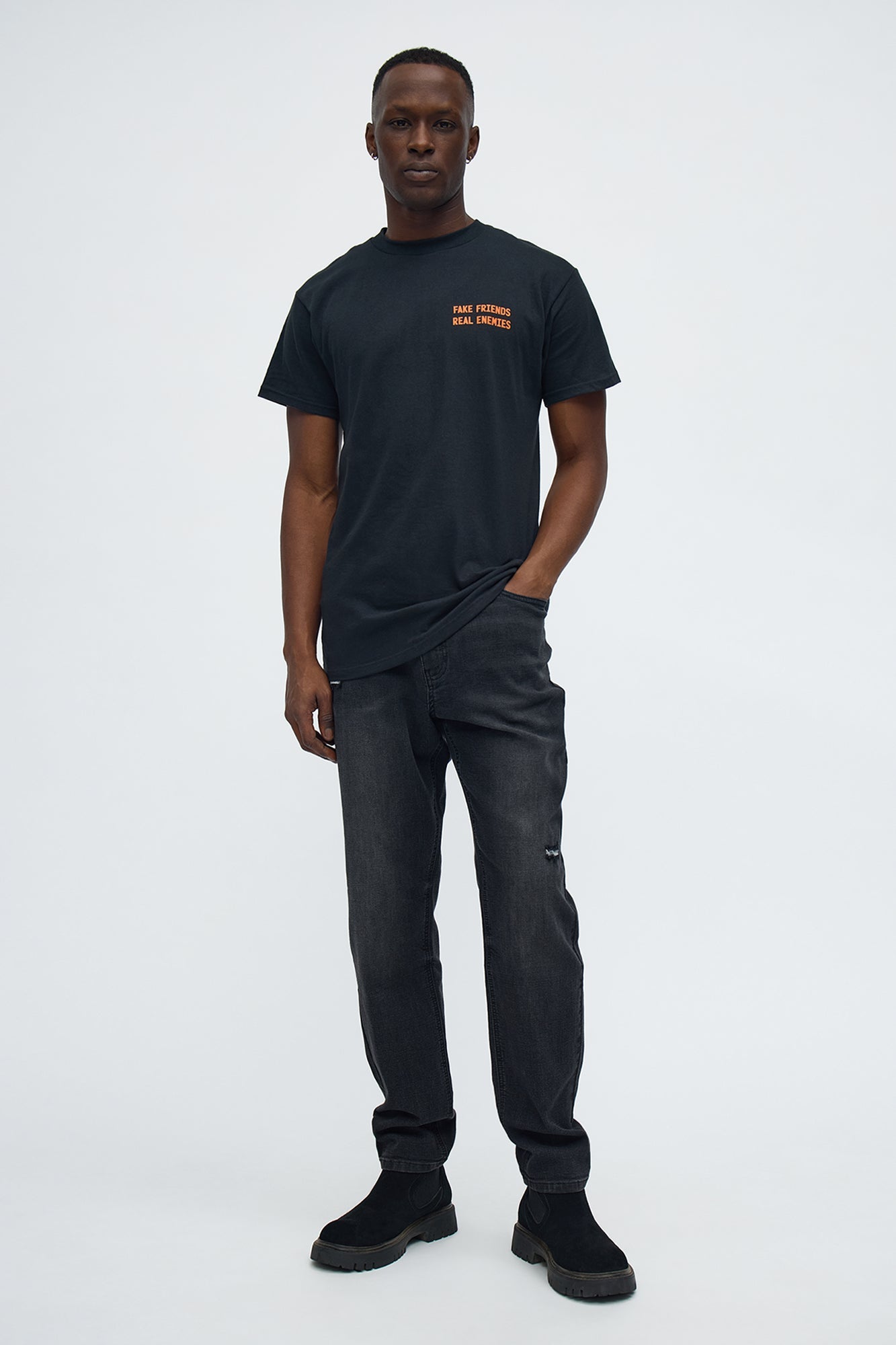 Fake Friend Short Sleeve Tee - Black