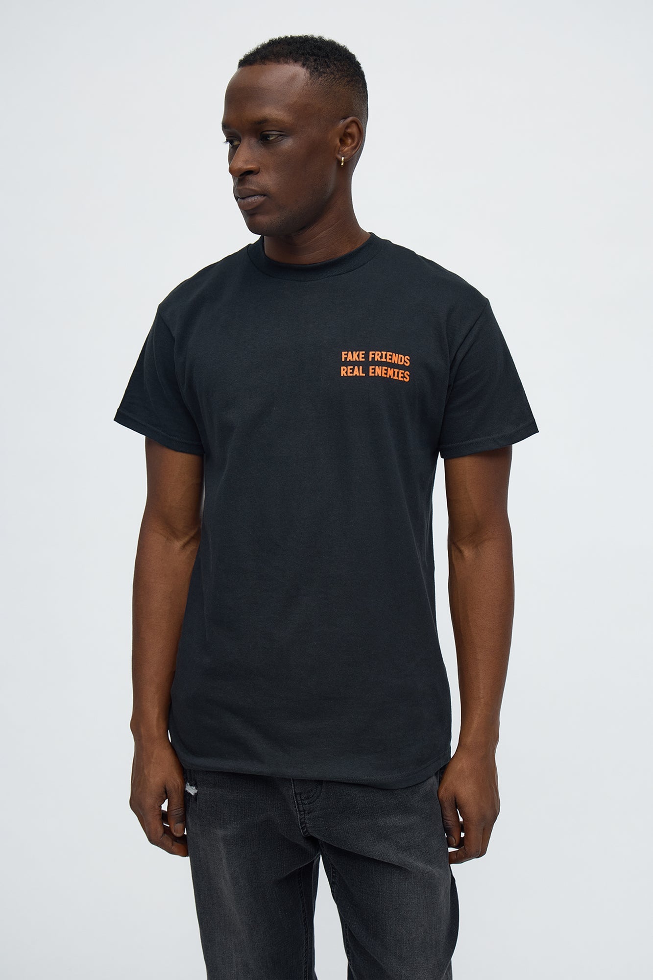 Fake Friend Short Sleeve Tee - Black
