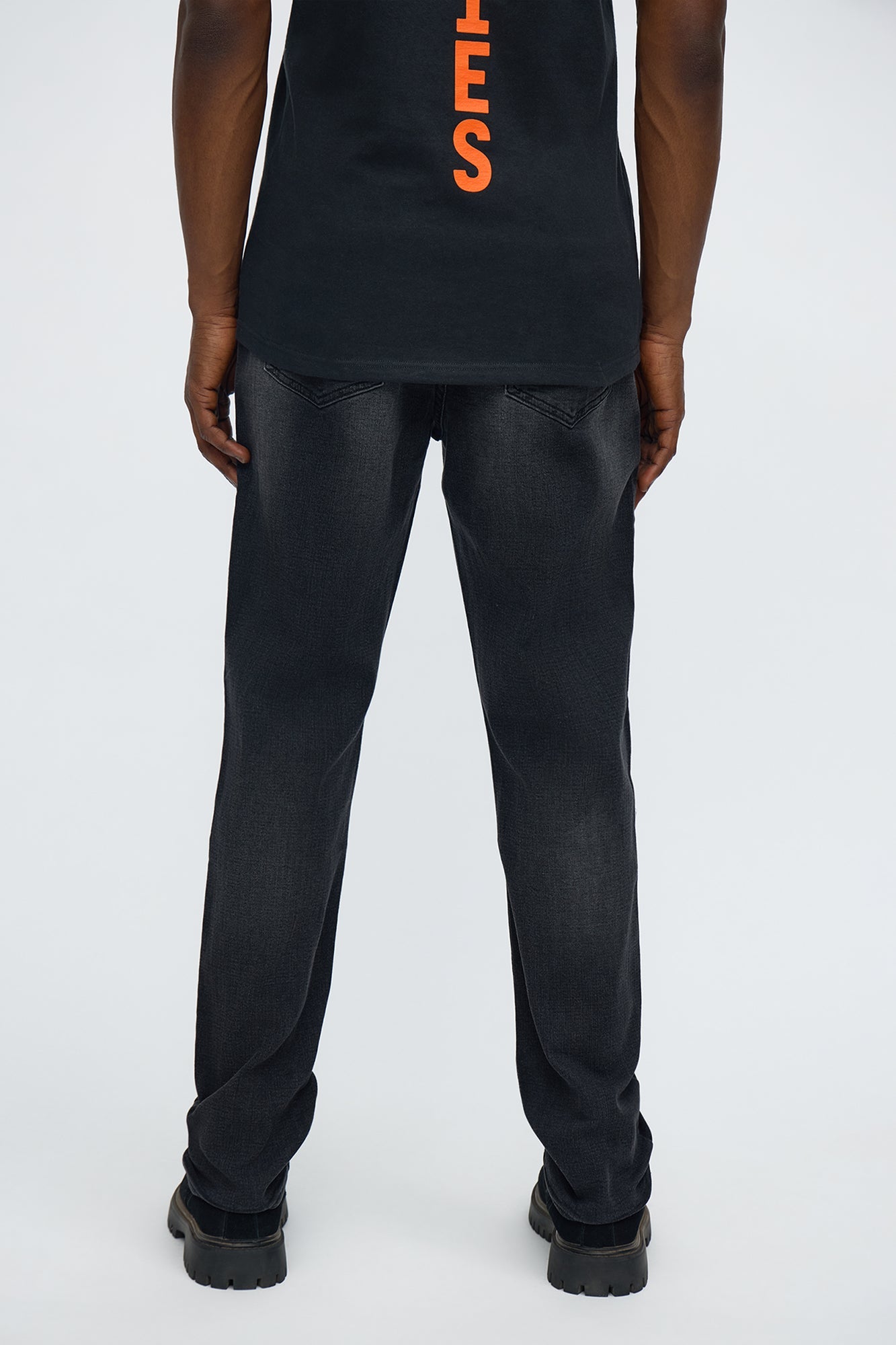 Slim E-Waist Knit Jean - Black Wash