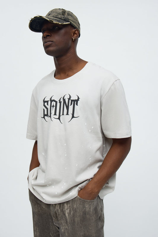 Welcomed Saints Short Sleeve Tee - White