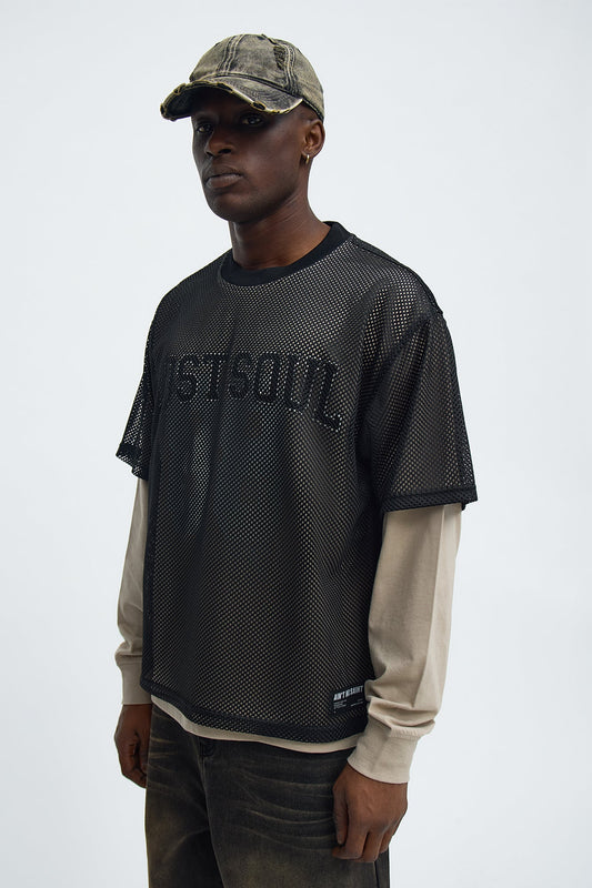 Lost 88 Layered Mesh Jersey - Stone