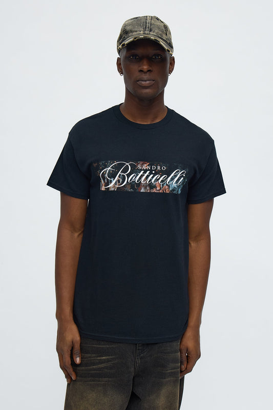 Sandro Botticelli Oversized Short Sleeve Tee - Black