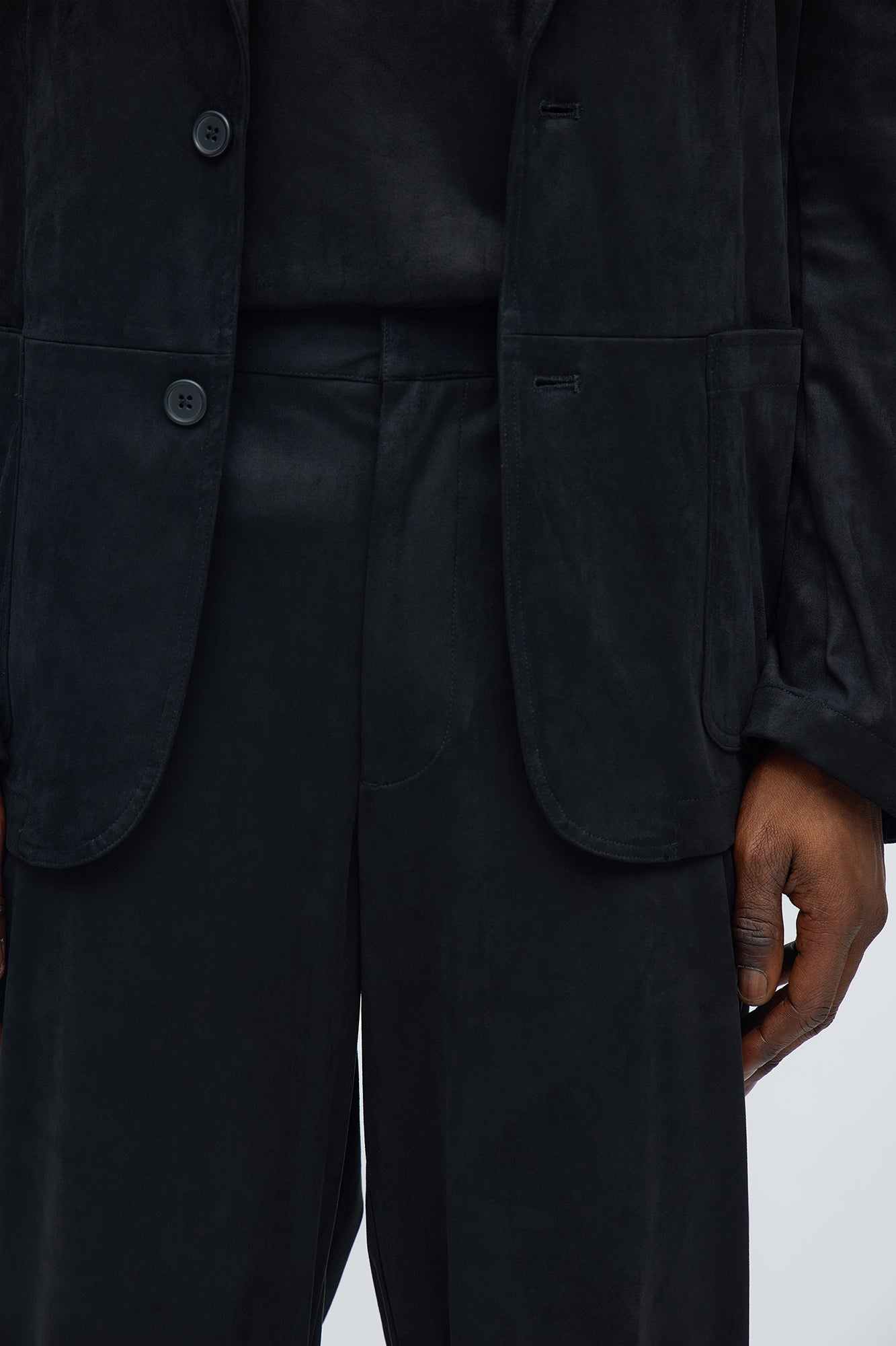 Old Money Suede New Classic Blazer - Black