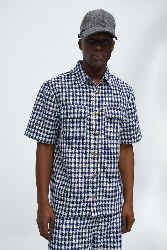 Ludlow Checkered Button Up Shirt - Blue