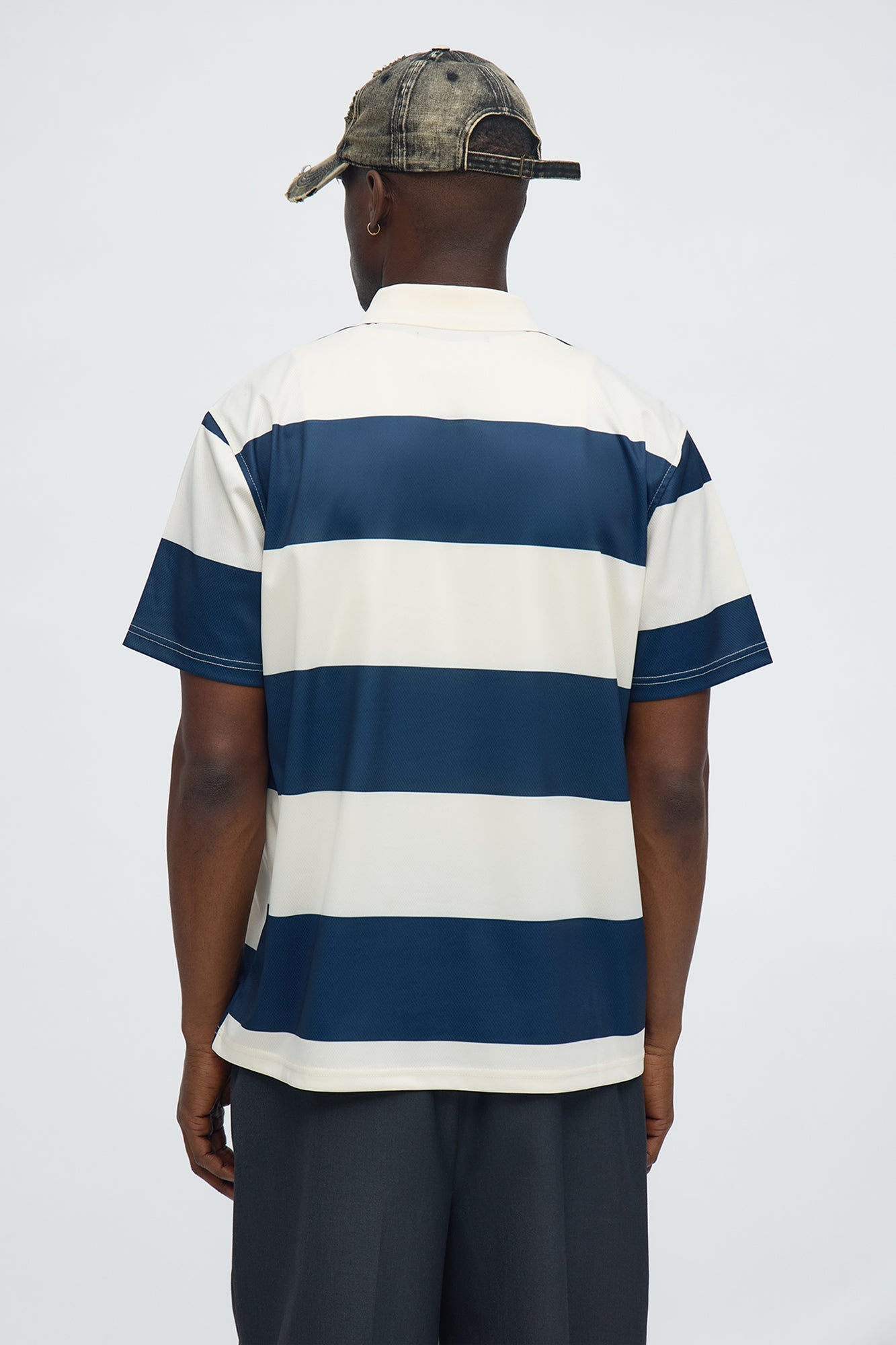 Malibu Striped Polo - Navy/combo