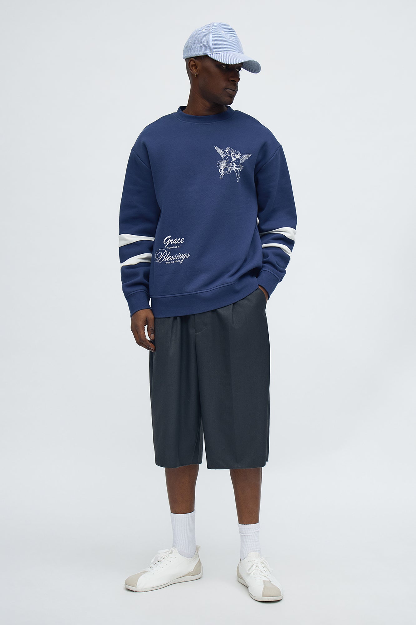 Give Angel Grace Sweatshirt - Navy