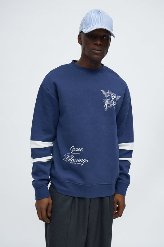 Give Angel Grace Sweatshirt - Navy