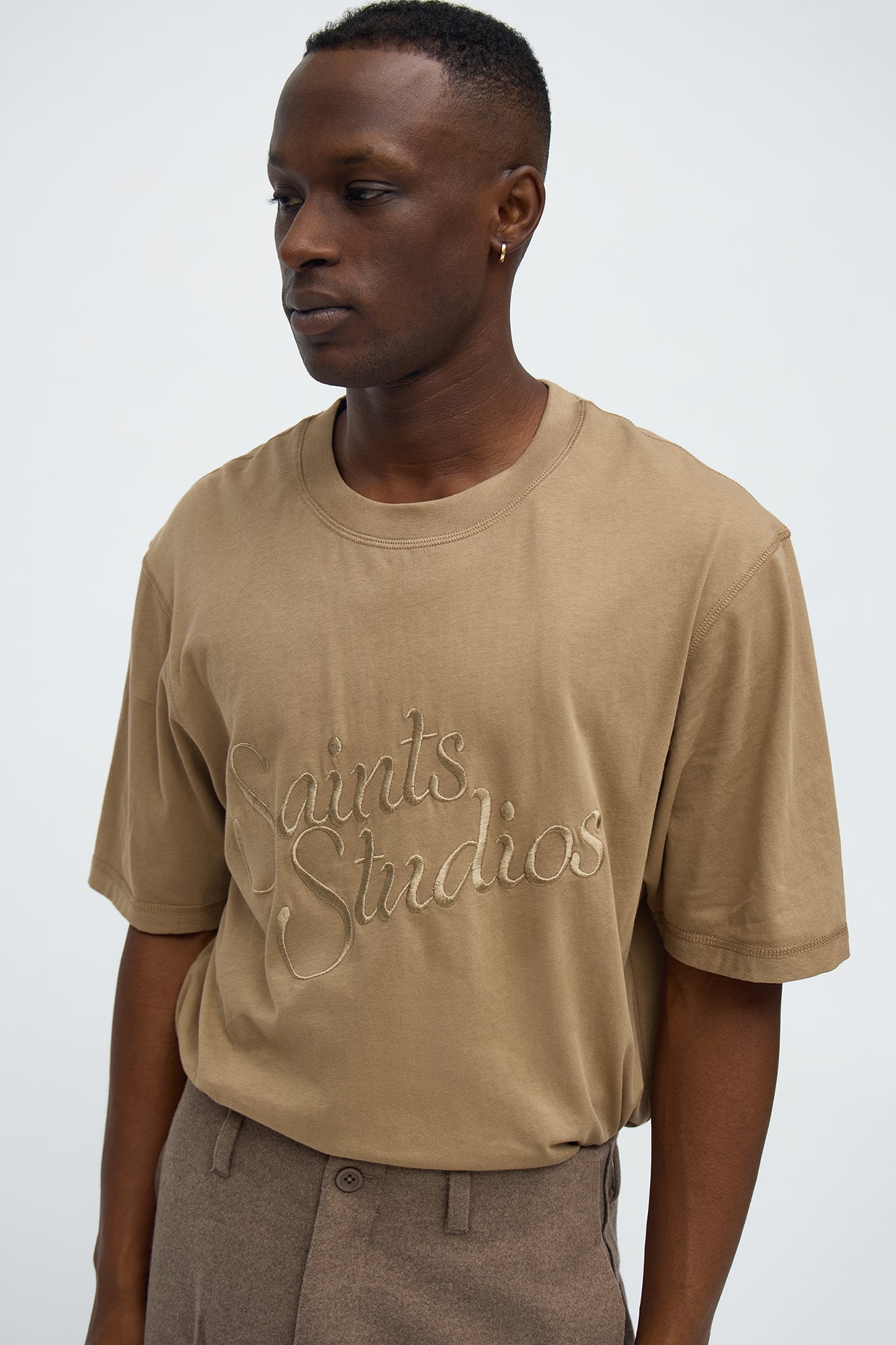 Saint Studios Knit Crew Tee - Taupe