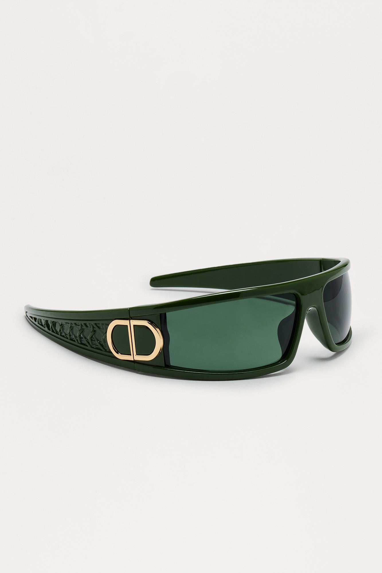 Sleeked Shield Sunglasses - Olive