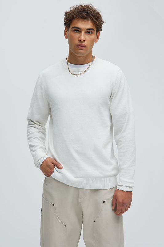 Cozy and Cool Crewneck Sweater - Off White