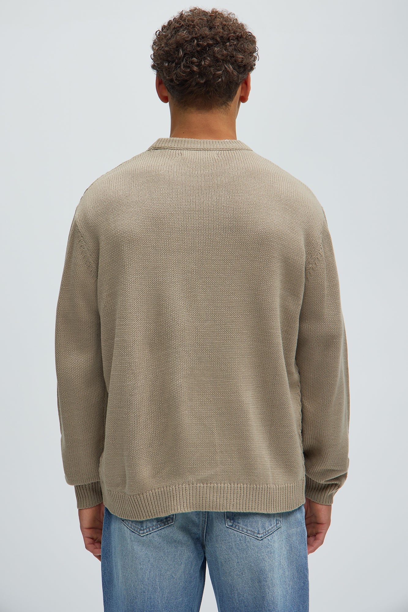 All Night Long Crewneck Sweater - Tan