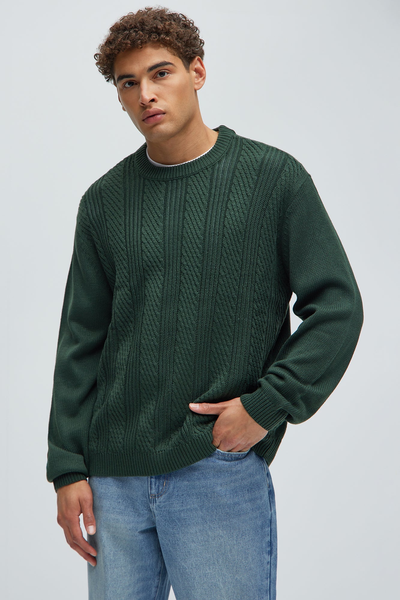 All Night Long Crewneck Sweater - Green