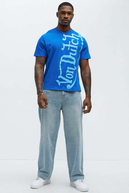 Von Dutch Blasted Short Sleeve Tee - Blue