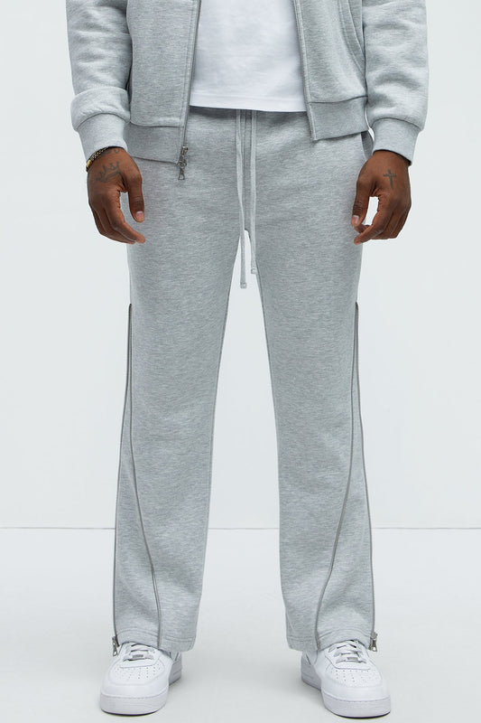Tyson Stay Away Relaxed Flare Sweatpants - Heather Grey