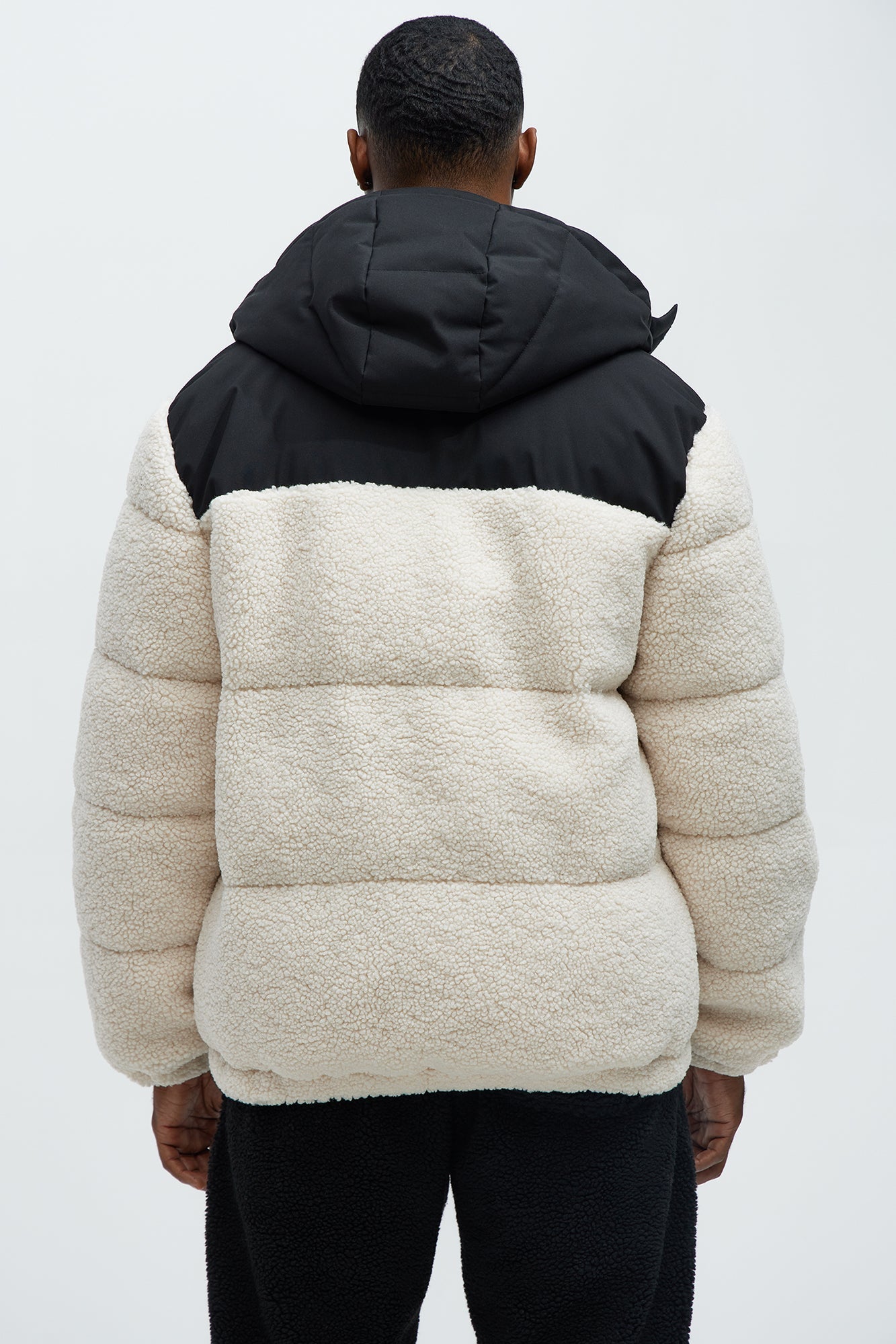 Real Thoughts Colorblock Puffer - Tan/Multi