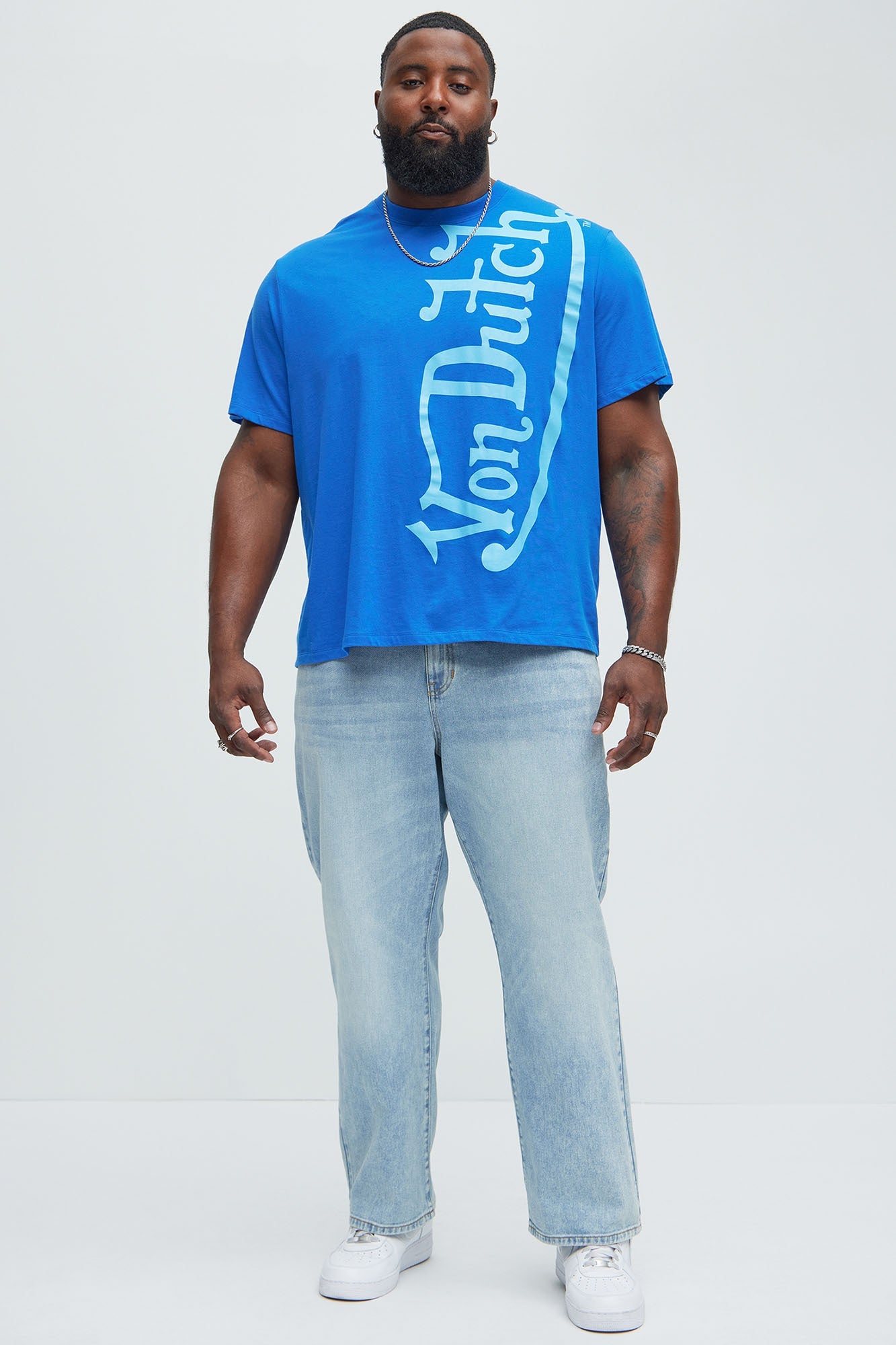 Von Dutch Blasted Short Sleeve Tee - Blue