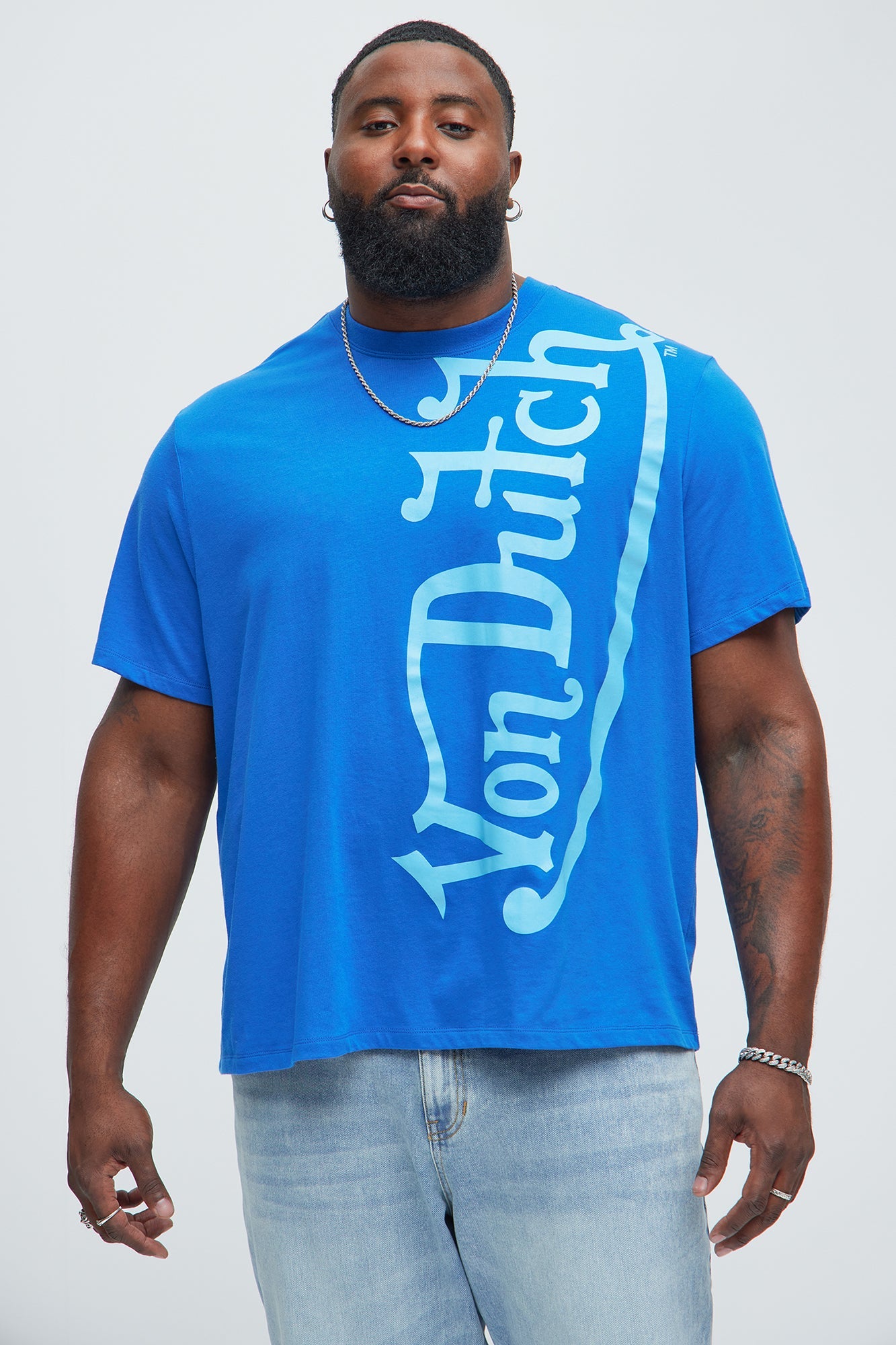 Von Dutch Blasted Short Sleeve Tee - Blue