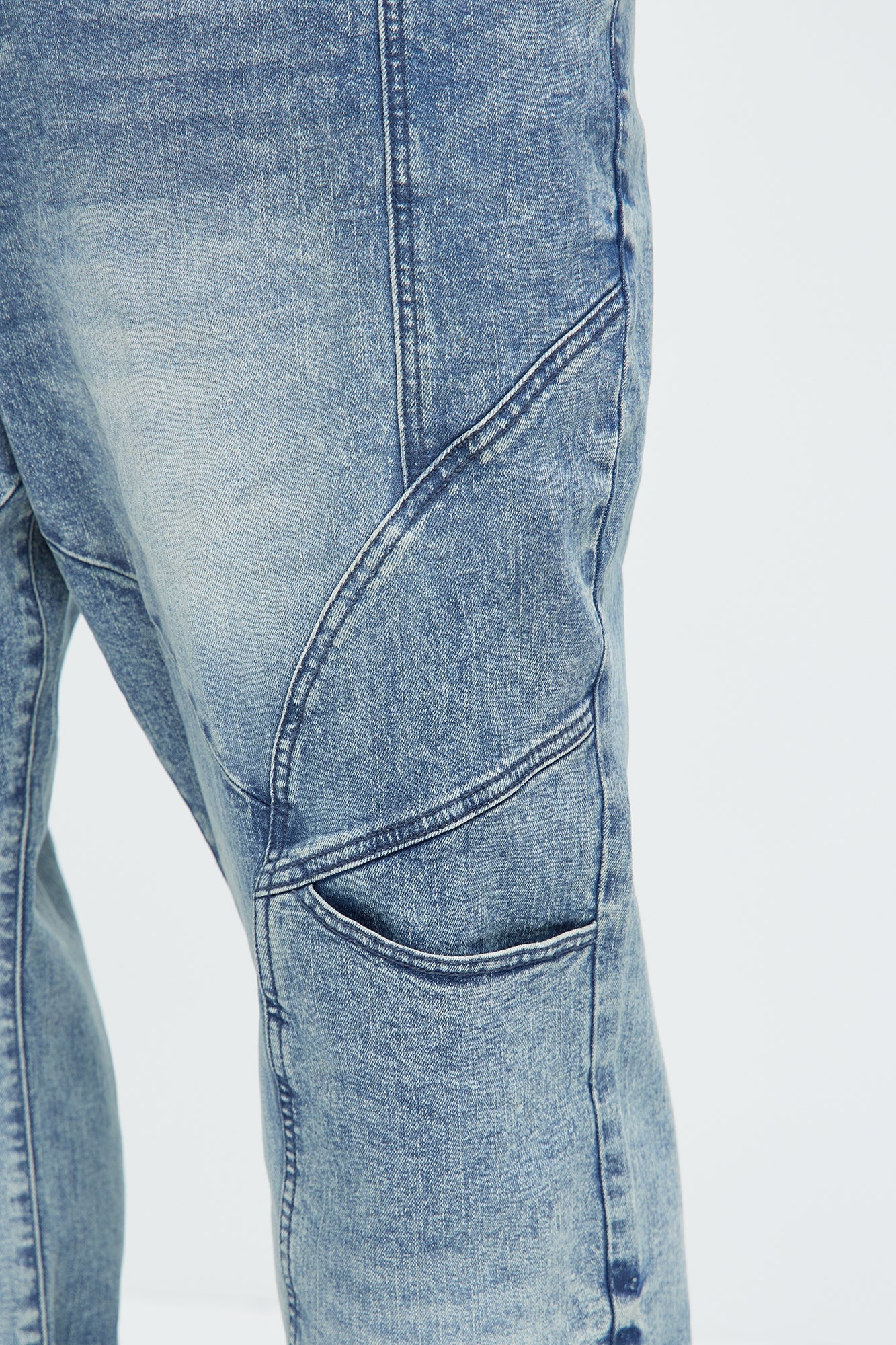 Trent Straight Utility Jeans - Medium Wash