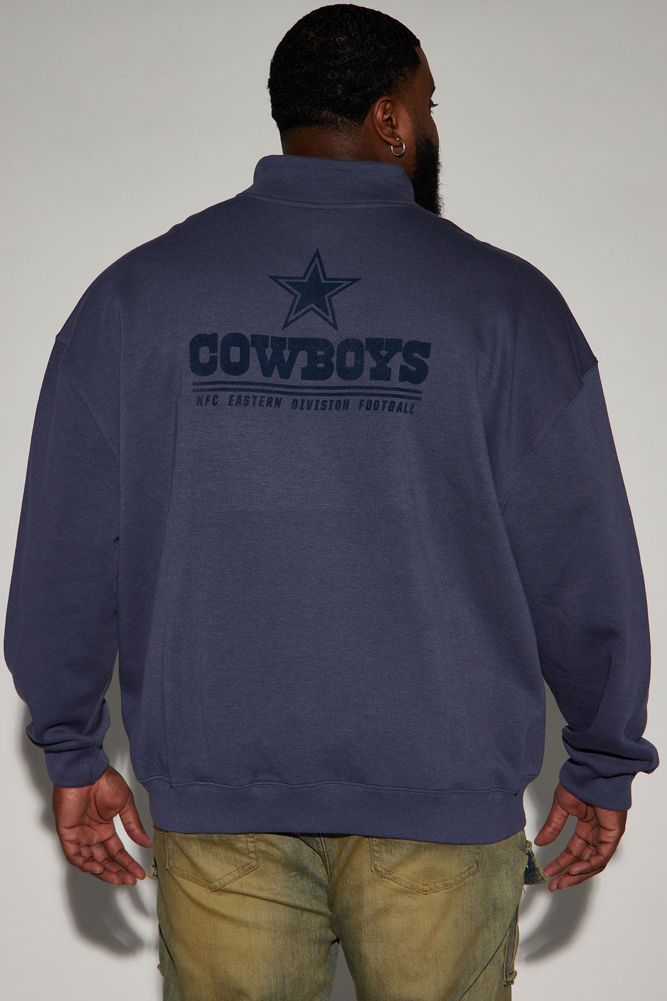 Cowboys Essential Quarter Zip Sweatershirt - Navy/combo