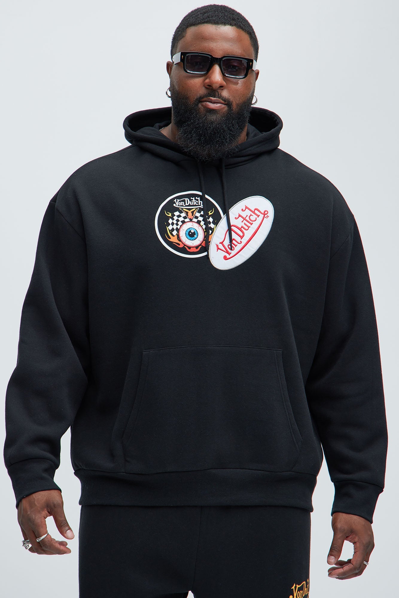 Von Dutch Patches Hoodie - Black