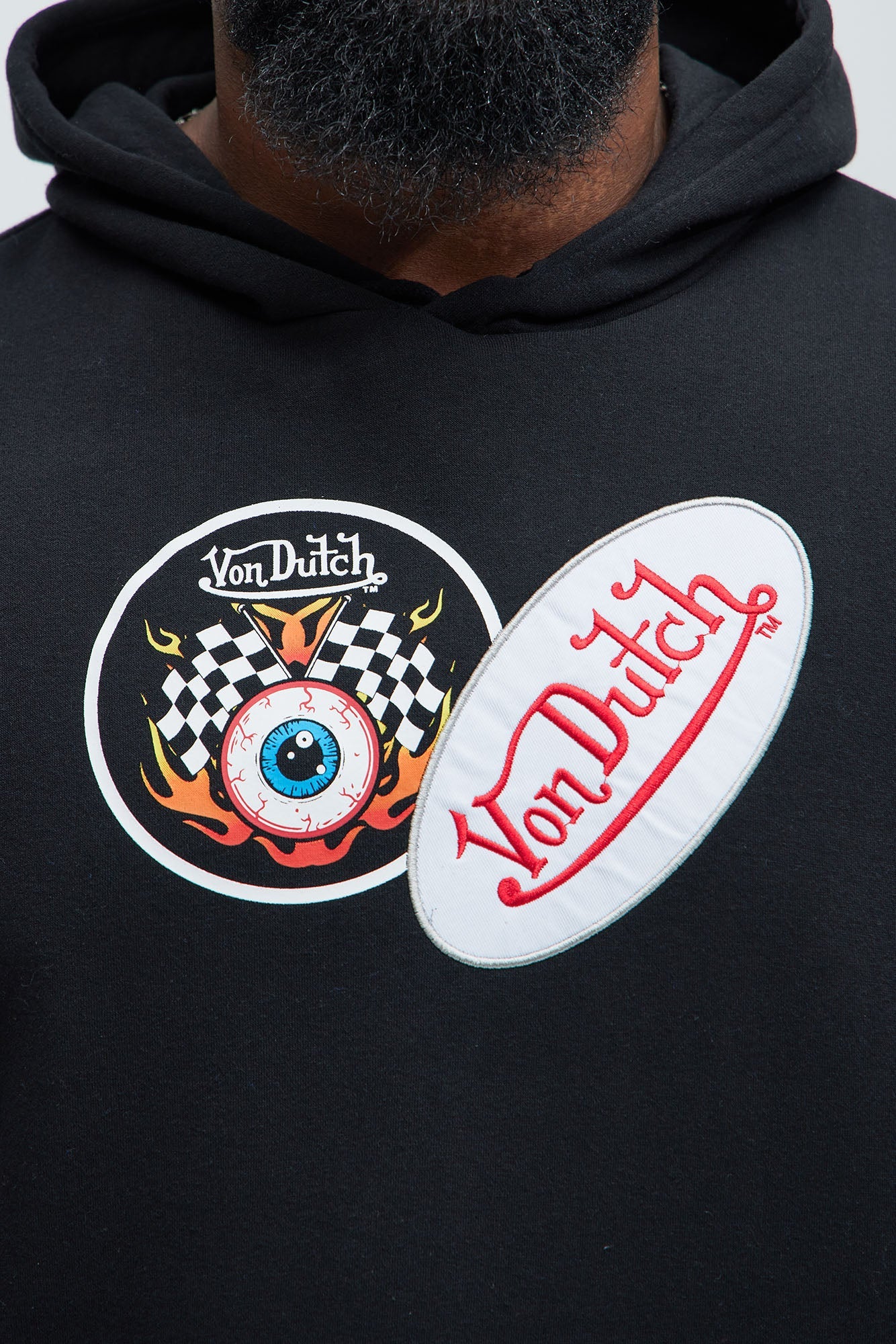 Von Dutch Patches Hoodie - Black