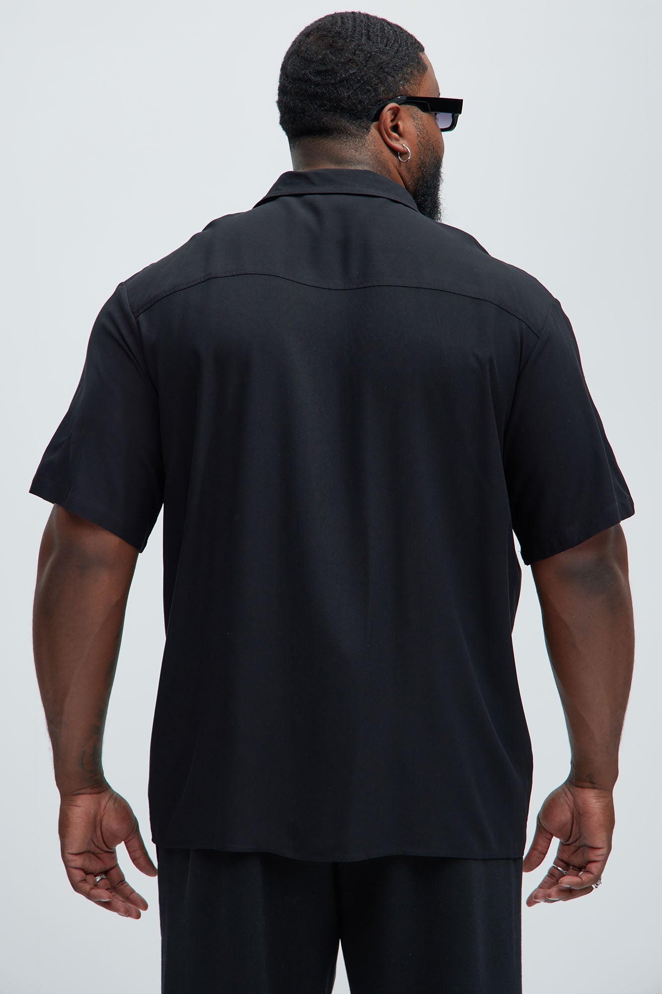 Von Dutch Oversized Red Font Shirt - Black