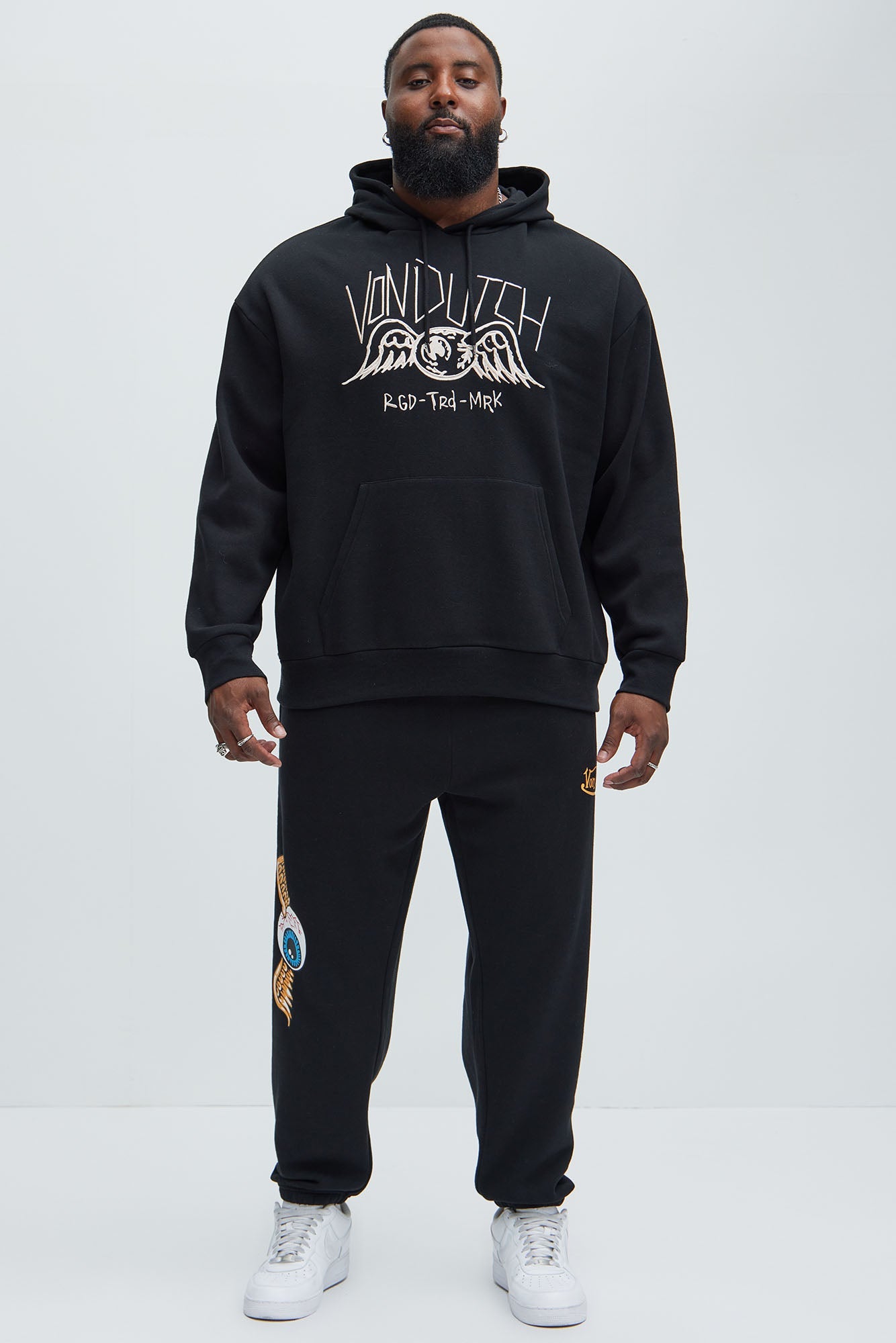 Von Dutch Eye Sketch Hoodie - Black